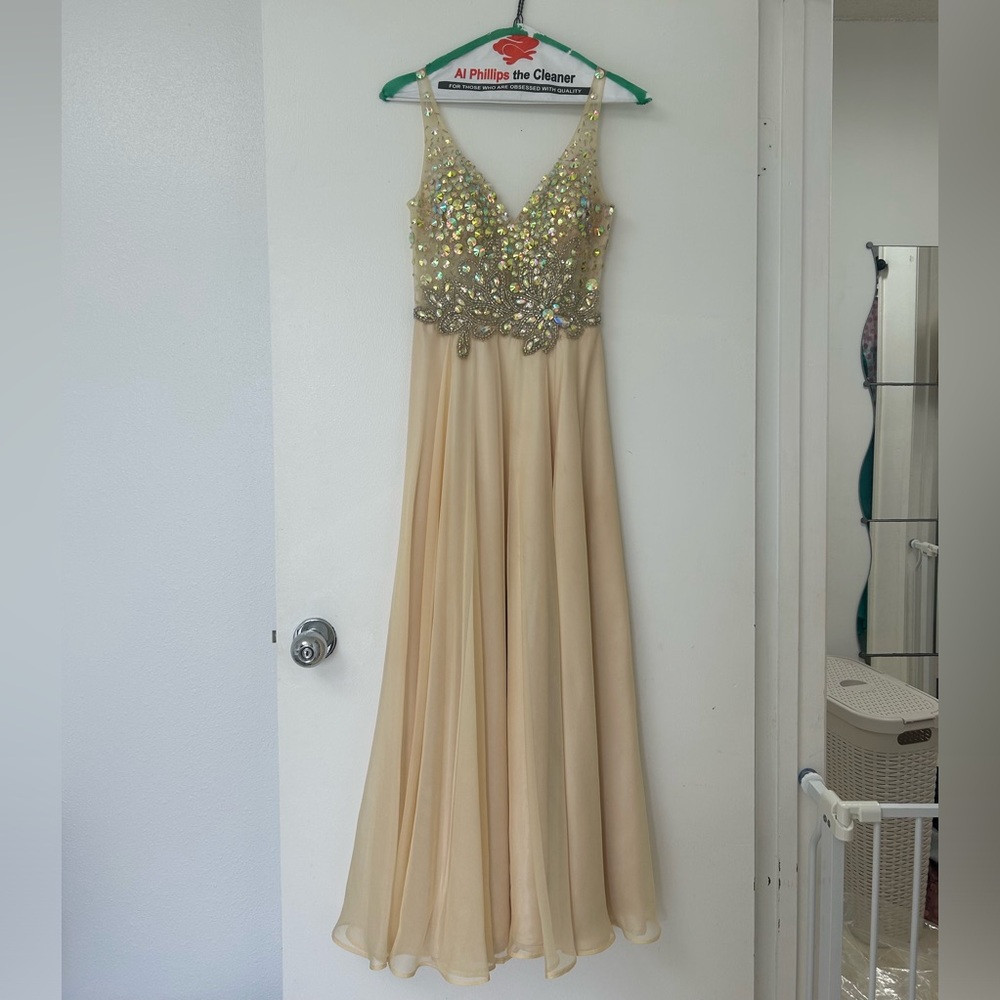 Nude prom dress